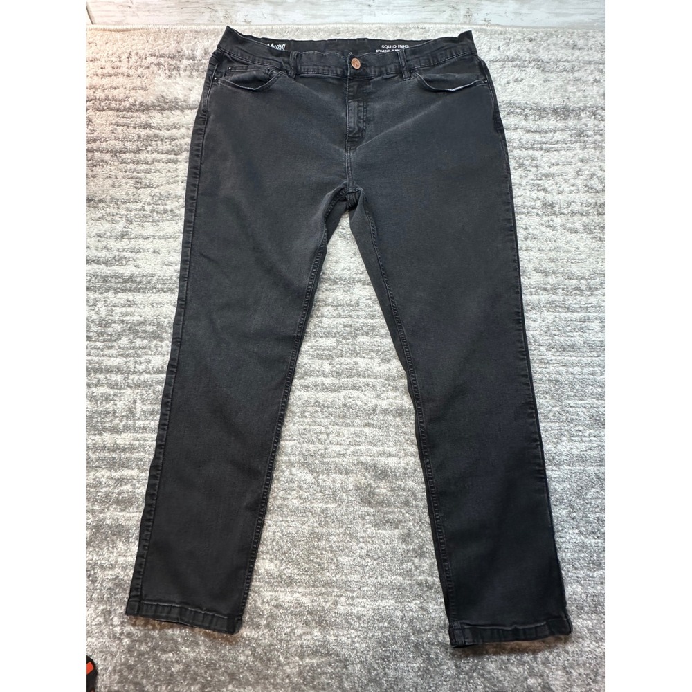 Mugsy Jeans Men 40x32 Black Squid Inks FLX3NSQ Denim Stretch Slim Tapered